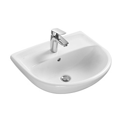 Подвесная раковина Lyra plus 55х45х19,5 см, санфарфор, с отв. под смеситель 8143820001049 Jika